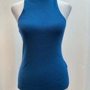 Madewell Sleeveless Blue Ribbed Tank S